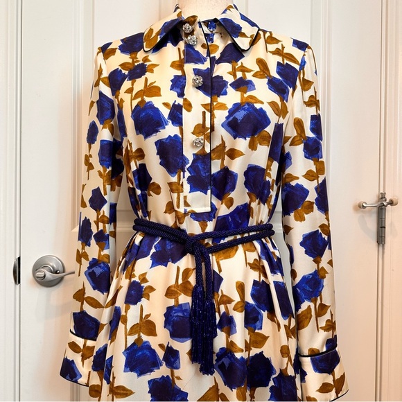 NWOT Max Mara Studio Label-cut 100% Silk Straight-line Dress Sz: US4 Spring - Picture 15 of 16